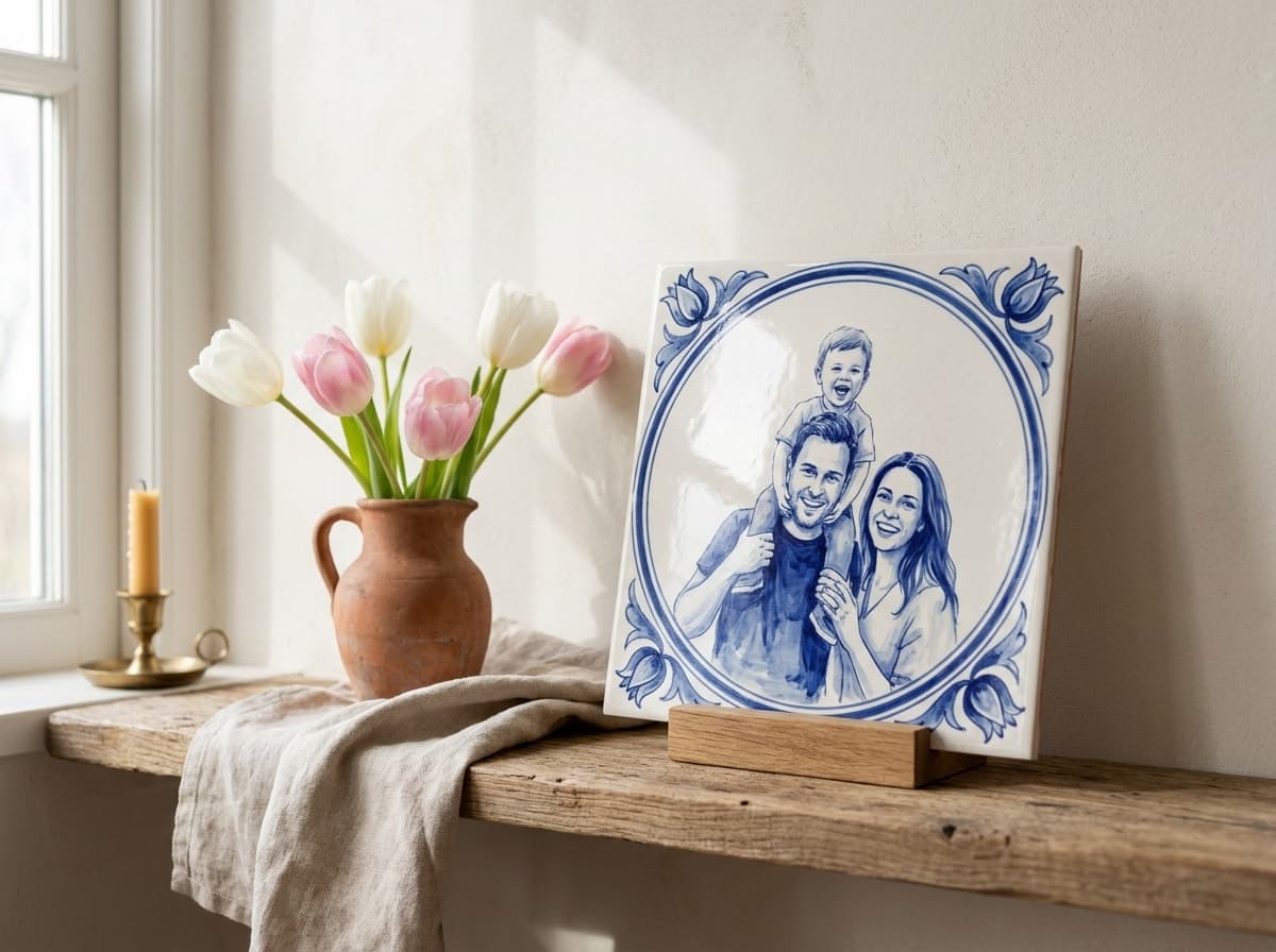 Delfter Blau Kachel in einem Interieur